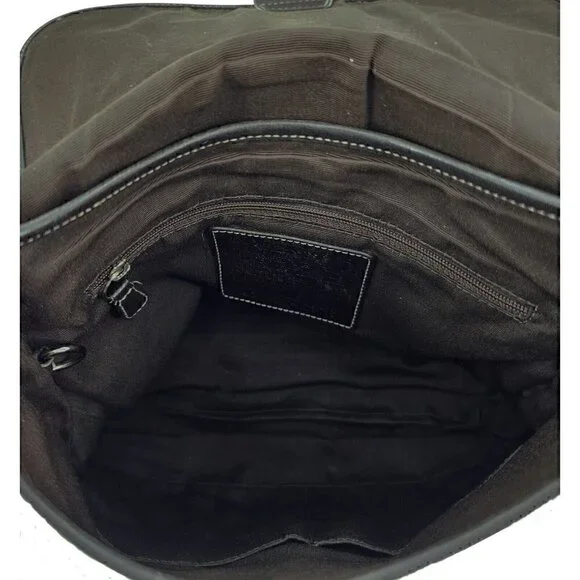 COACH 6376 Soho Brown Signature Monogram Logo Jacquard Leather Shoulder Bag - Picture 9 of 12